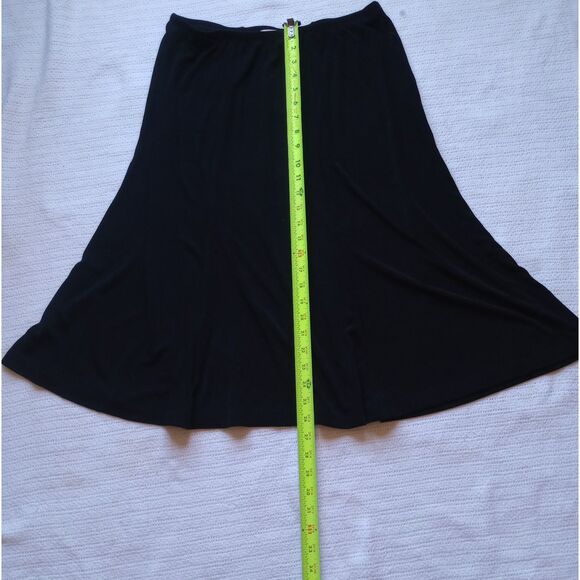 Draper's & Damon's Petites, Canada Women's PL Black Stretch Midi Skirt, Vtg. - Picture 3 of 7